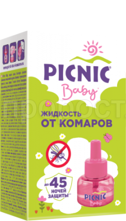 Жидкость Picnic Baby от комаров с экстрактом ромашки для детей от 1года флакон 30мл на 45ночей 